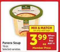 Safeway Panera soup offer