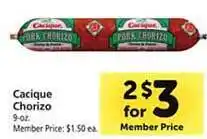 Safeway Cacique chorizo offer