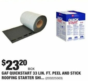 The Home Depot Gaf Quickstart 33 Lin. Ft. Peel And Stick Roofing Starter Shringle Roll offer