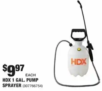The Home Depot HDX 1 Gal. Pump Sprayer offer