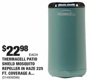 The Home Depot Thermacell Patio Shield Mosquito Repeller In Haze 225 ft. Coverage offer
