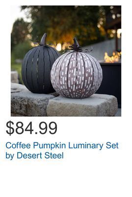 Costco Coffee pumpkin luminary set by desert steel offer