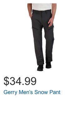 Costco Gerry men's snow pant offer