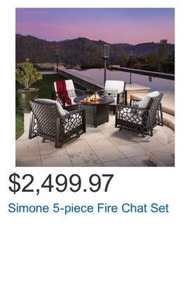 Costco Simone 5-piece fire chat set offer