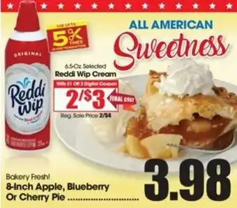 8-Inch Apple, Blueberry or Cherry Pie