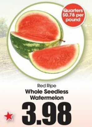 Food King Whole Seedless Watermelon offer