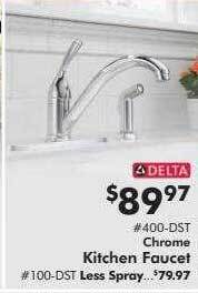 Valu Home Centers Chrome kitchen faucet delta offer