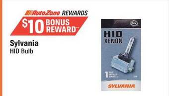 AutoZone Sylvania hid bulb offer