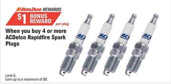 AutoZone Acdelco rapidfire spark plugs offer