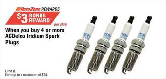AutoZone Acdelco iridium spark plugs offer
