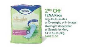 Publix Tena pads offer