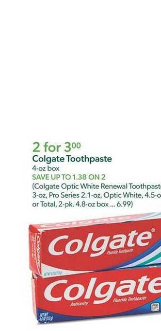Publix Colgate toothpaste offer