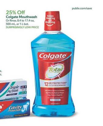 Publix Colgate mouthwash offer