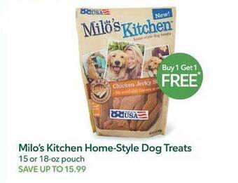 Publix Milo's kitchen home-style dog treats offer