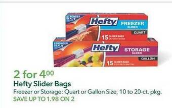 Publix Hefty slider bags offer