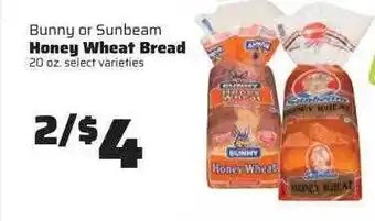 County Market Bunny or sunbeam honey wheat bread offer