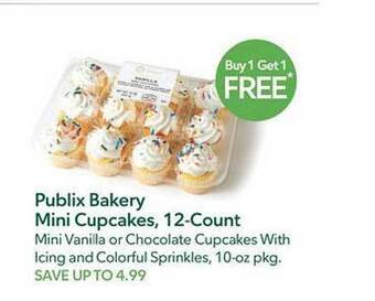Publix Publix bakery mini cupcakes, 12-count offer
