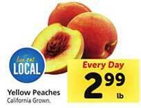 Safeway Yellow peaches offer