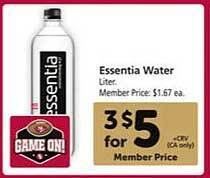 Safeway Essentia water offer