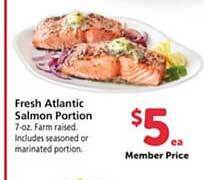 Safeway Fresh atlantic salmon portion offer