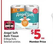 Safeway Angel soft bath tissue offer