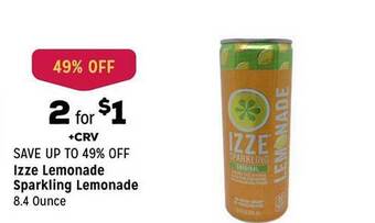 Grocery Outlet Izze lemonade sparkling lemonade offer