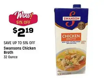 Grocery Outlet Swansons chicken broth offer