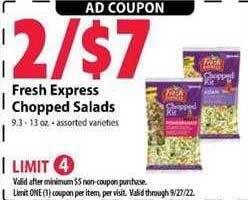 Festival Foods Fresh express chopped salads offer