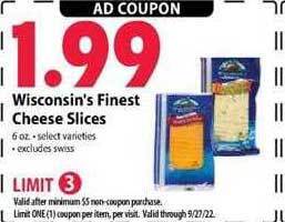 Festival Foods Wisconsin's finest cheese slices offer