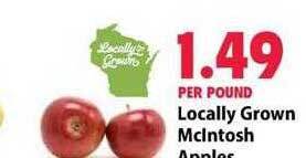 Locally grown mcintosh apples