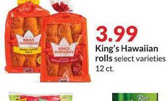 Hy-Vee King's hawaiian rolls offer