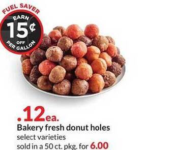 Hy-Vee Bakery fresh donut holes offer