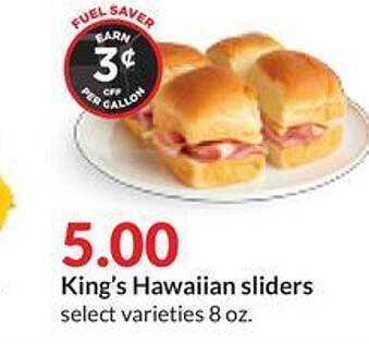 Hy-Vee King's hawaiian sliders offer