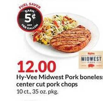Hy-Vee Hy-vee midwest pork boneless center cut pork chops offer