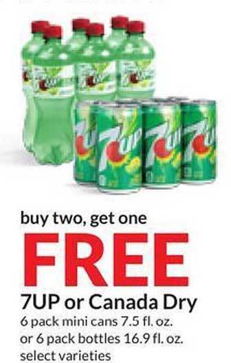 Hy-Vee 7up or canada dry offer