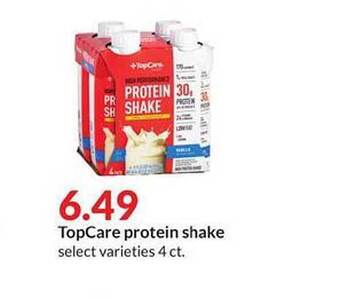 Hy-Vee Topcare protein shake offer