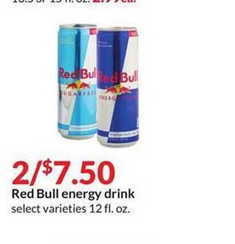 Hy-Vee Red bull energy drink offer