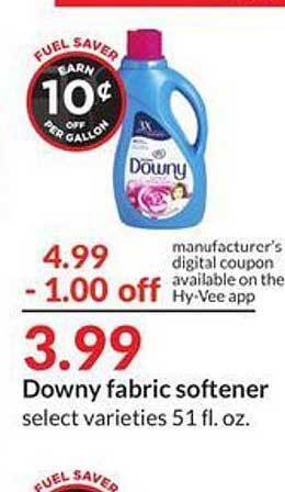 Hy-Vee Downy fabric softener offer