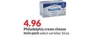 Hy-Vee Philadelphia cream cheese twin pack offer