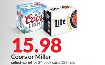 Hy-Vee Coors or miller offer