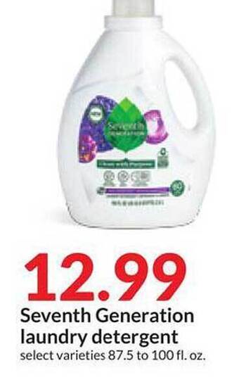 Hy-Vee Seventh generation laundry detergent offer