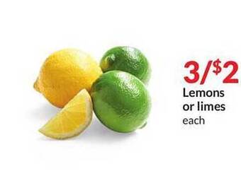 Hy-Vee Lemons or limes offer