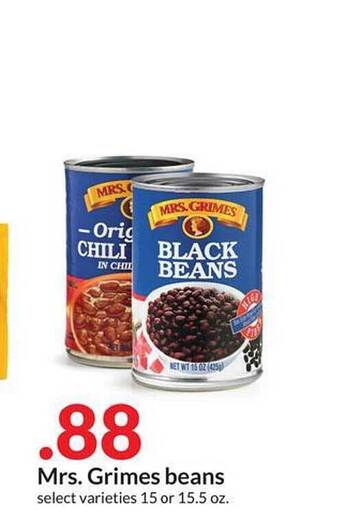 Hy-Vee Mrs. grimes beans offer