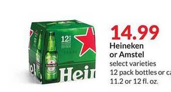 Hy-Vee Heineken or amstel offer