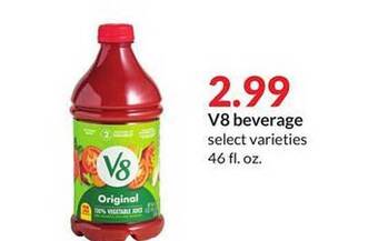 Hy-Vee V8 beverage offer
