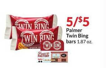Hy-Vee Palmer twin bing bars offer