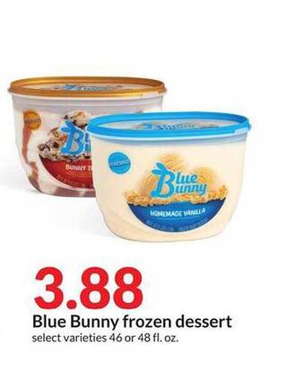 Hy-Vee Blue bunny frozen dessert offer