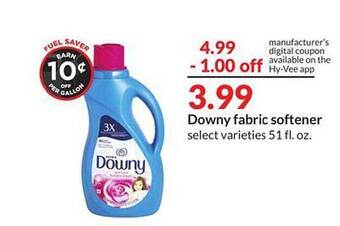 Hy-Vee Downy fabric softener offer