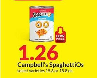 Hy-Vee Campbell's spaghettios offer