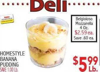 Ingles Markets Homestyle banana pudding offer